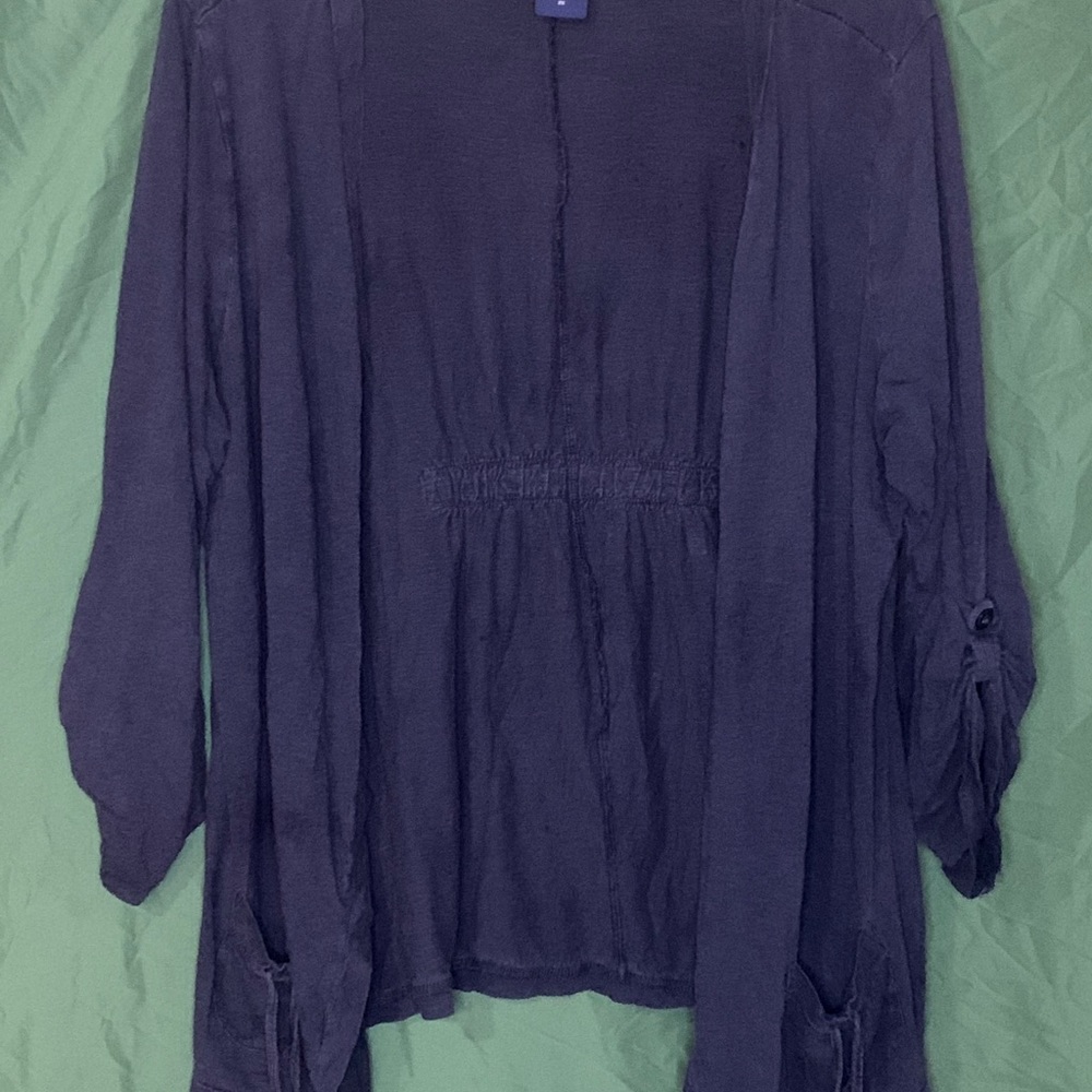 Blue cardigan